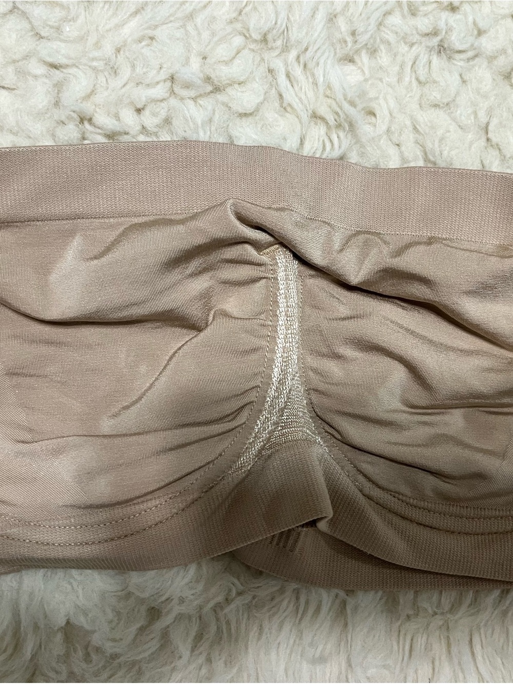 Rhonda Shear Seamless Beige Nude Bandeau